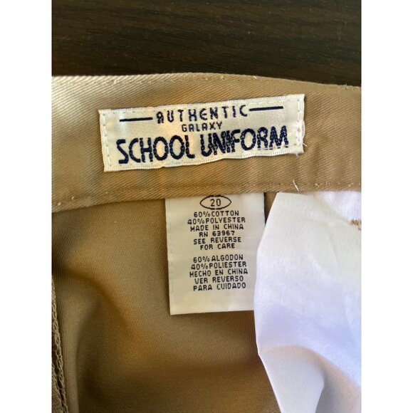 NWT Authentic Galaxy School Uniform Boys Size 20 Uniform Pants Tan Pockets - Picture 3 of 4